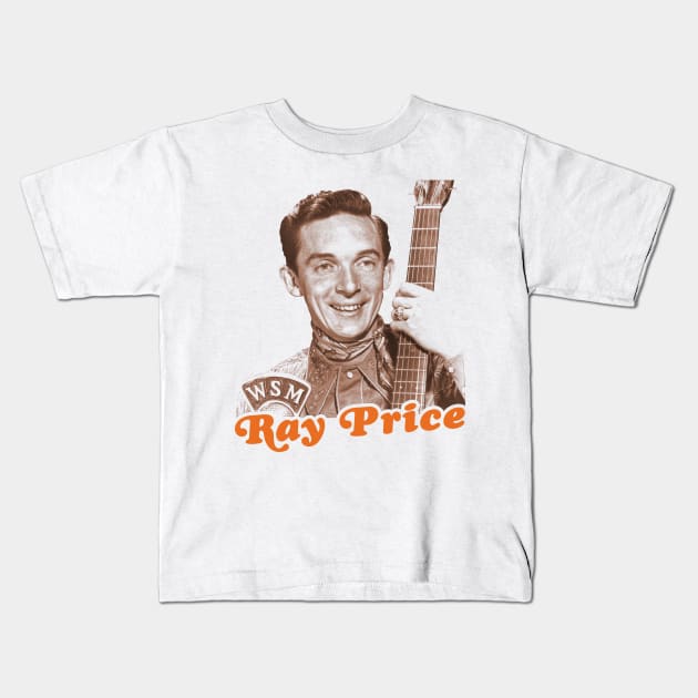 Ray Price // Classic Country Icon Tribute Kids T-Shirt by darklordpug